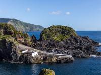 Lavadome am alten Walfängerhafen Santa Cruz das Flores - Insel Flores